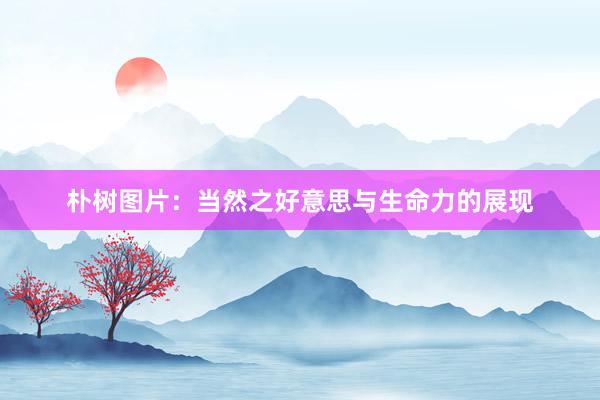 朴树图片：当然之好意思与生命力的展现